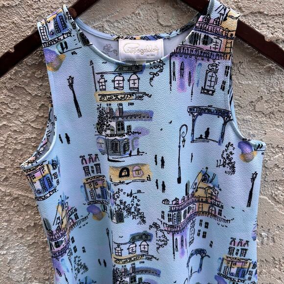 Cappagallo Paris Theme Swing Dress Size Women’s Small - Picture 4 of 6